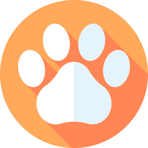 pawprint on circle background