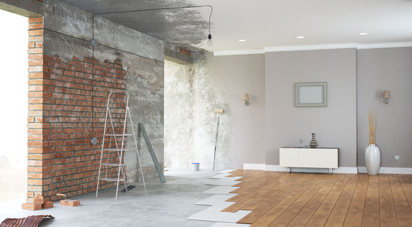 interior of a home amidst remodeling